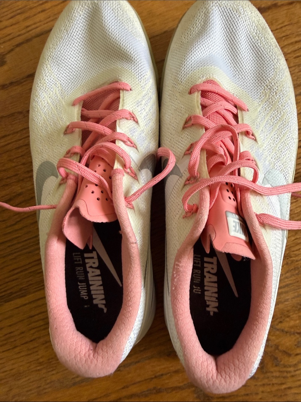 Women’s white and pink Nike Metcons - Picture 5 of 8